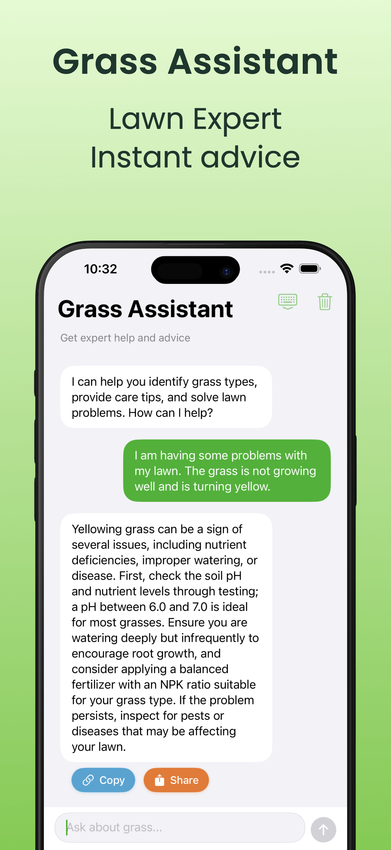 Grass Assistant feature